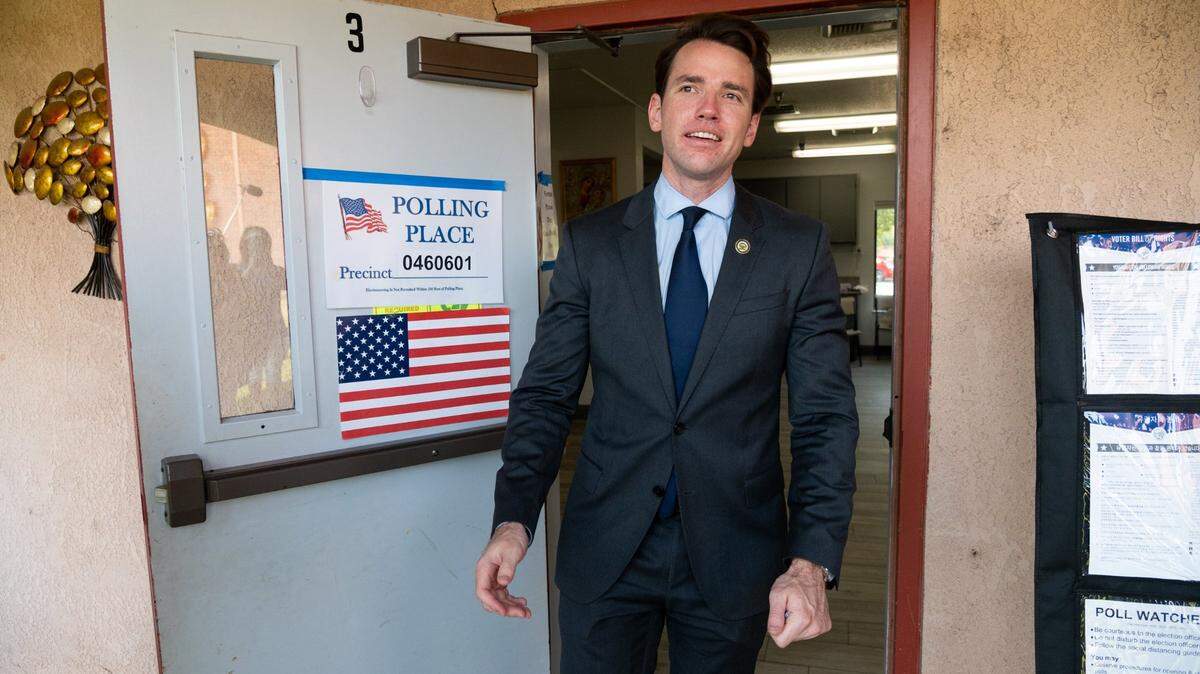 Assemblyman Kevin Kiley, R-Rocklin, leaves St. Mary Coptic Orthodox Church after he cast his recall ballot on Tuesday, Sept. 14, 2021, in Roseville.