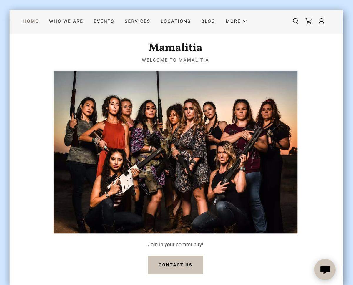 The homepage of mamalitia.org