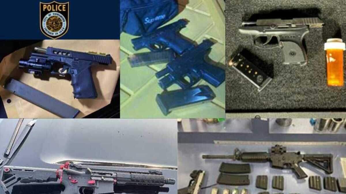 Officers on Monday Oct. 3, 2022, had made six illegal gun possession arrests in connection with five incidents over 24 hours in Sacramento, California.