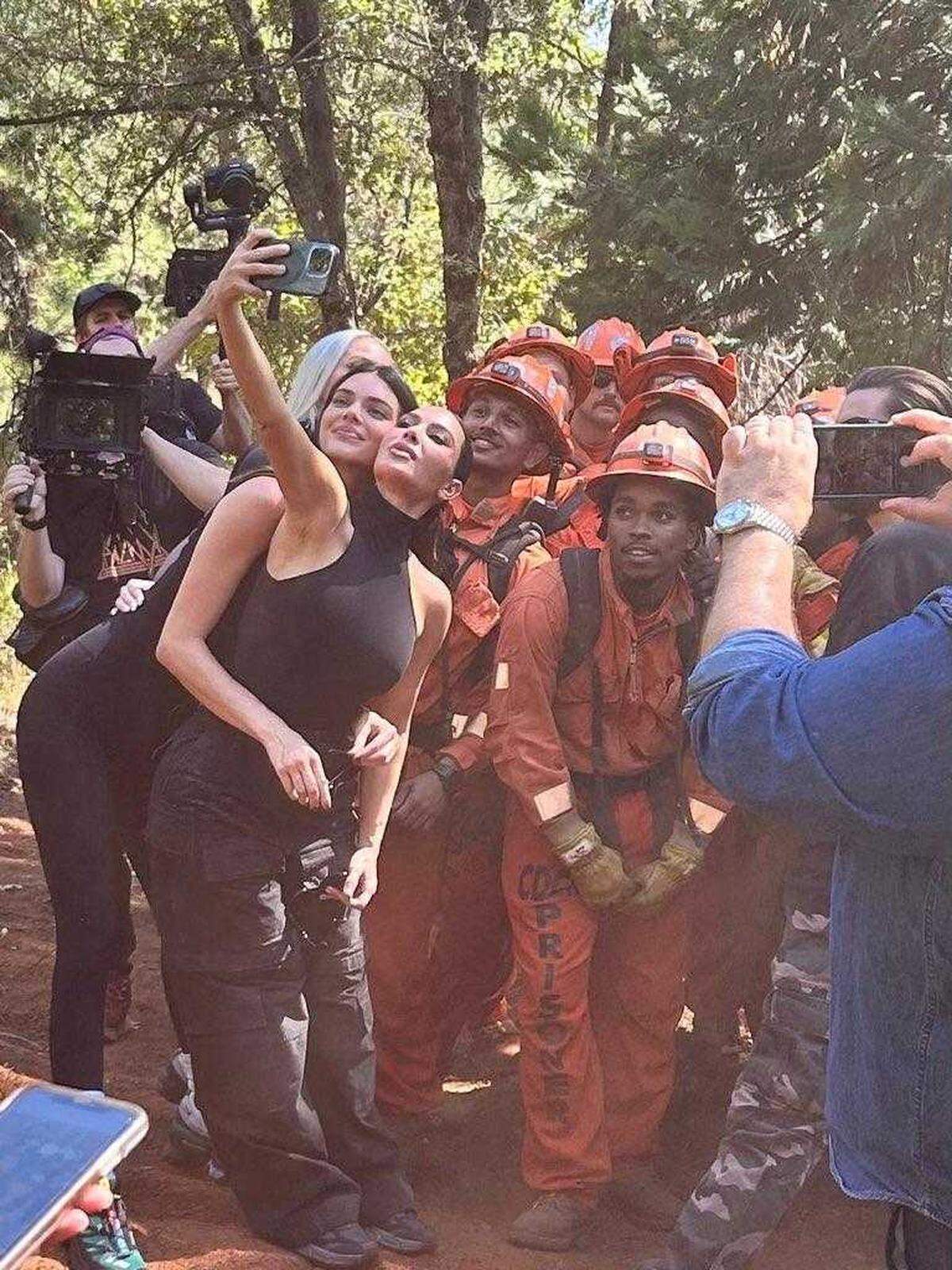 Celebrity Kim Kardashian visited Crew 3, Crew 5 and Pine Grove Youth Conservation Camp at the Growlersburg Conservation Camp to learn more about the fire programs operated by the California Department of Corrections and Rehabilitation.&nbsp;