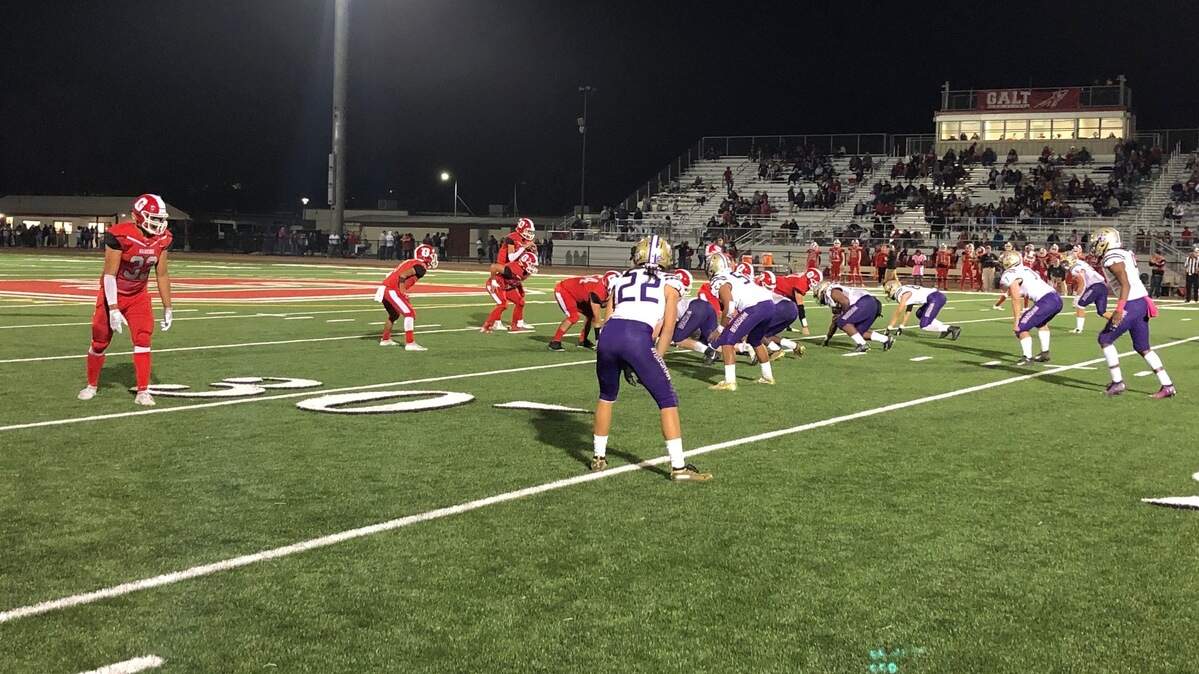 Bradshaw Christian defenders line up against Galt during their meeting Friday.
