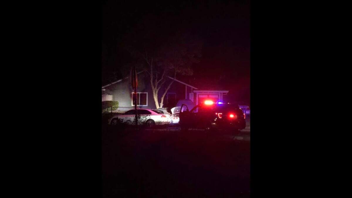 Sacramento Police are currently searching for two individuals that fled from a routine traffic stop and crashed into an iron fence in Natomas. The driver, an African American adult male, has a felony warrant.
