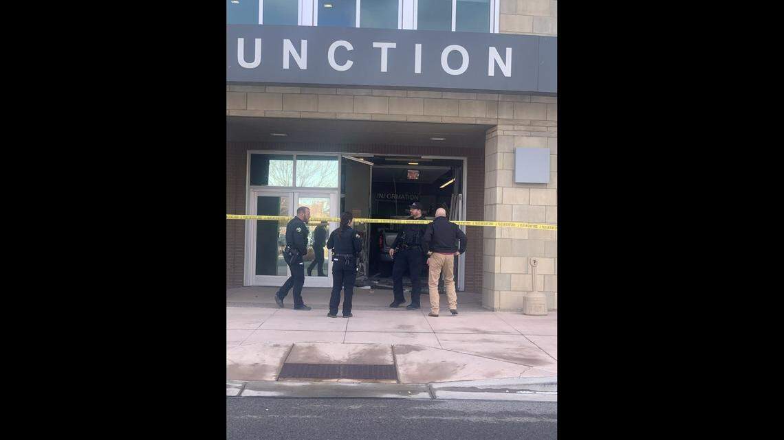 A man is accused of intentionally driving his truck through a Colorado police department’s lobby “in order to be heard,” police said.&nbsp;