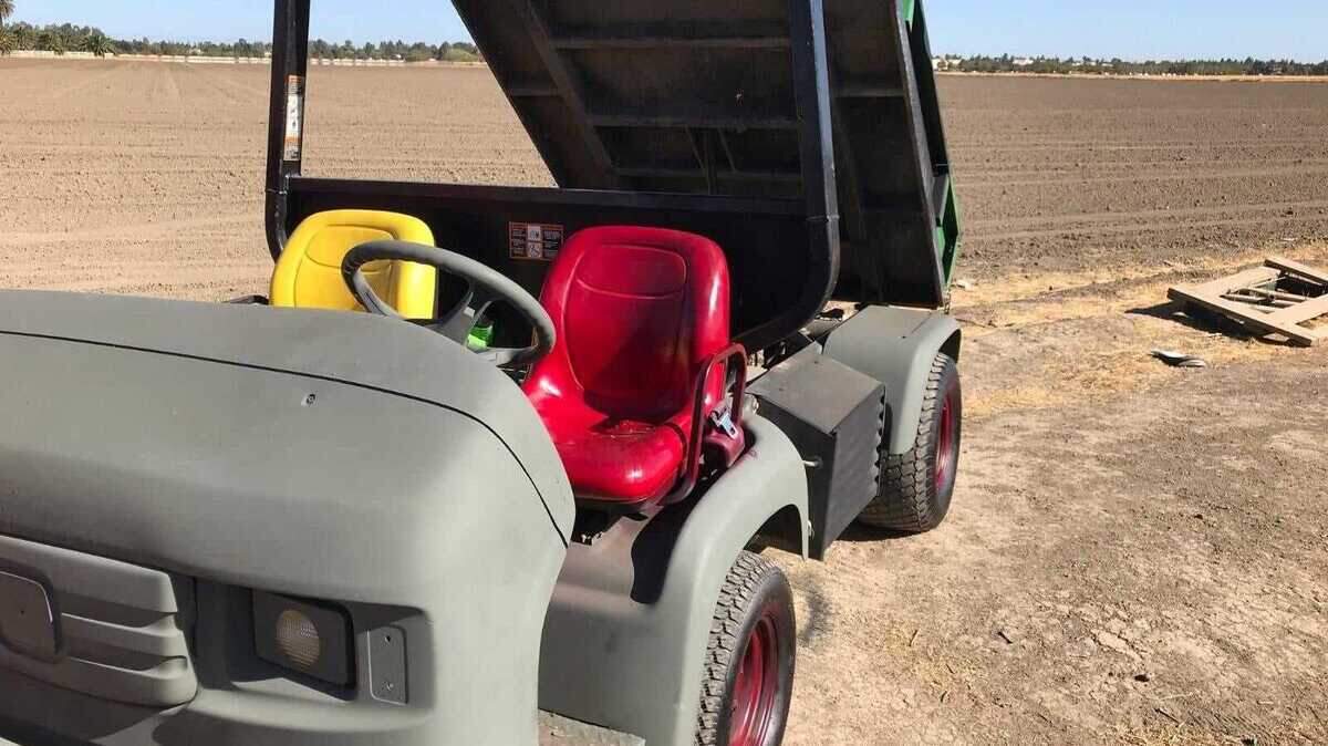 In a photo provided by the Yolo County Sheriff’s Office, an all-terrain vehicle belonging to Wildhorse Golf Course is shown after it was recovered Tuesday, Sept. 22, 2002. Authorities allege William Smith, the owner of the Ranch Driving Range, took the ATV from Wildhorse the night before. Smith denies the charge.
