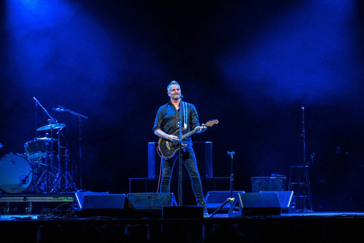 Joe Sumner, son of Sting, performs on stage as the opening act at the Hard Rock Live Sacramento near Wheatland on Wednesday night.
