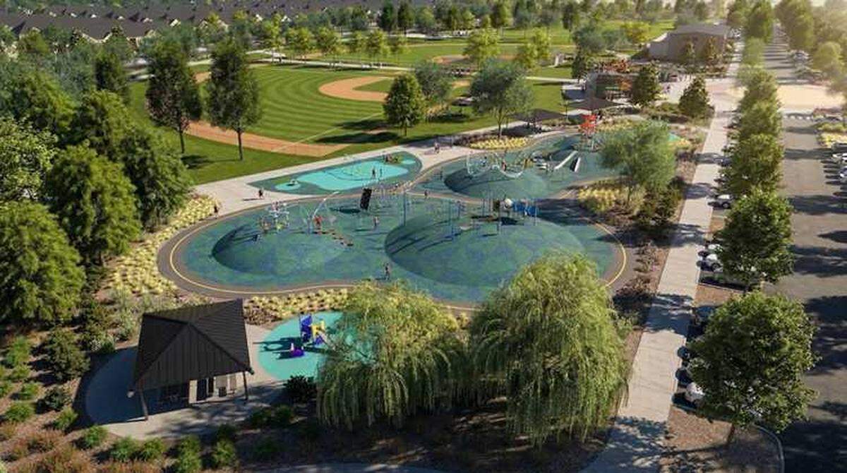 An artist's rendering of an inclusive playground at a park for the proposed Willowgrove development in northeast Davis. The City Council voted Tuesday, May 5, 2026, to put the project before Davis voters.