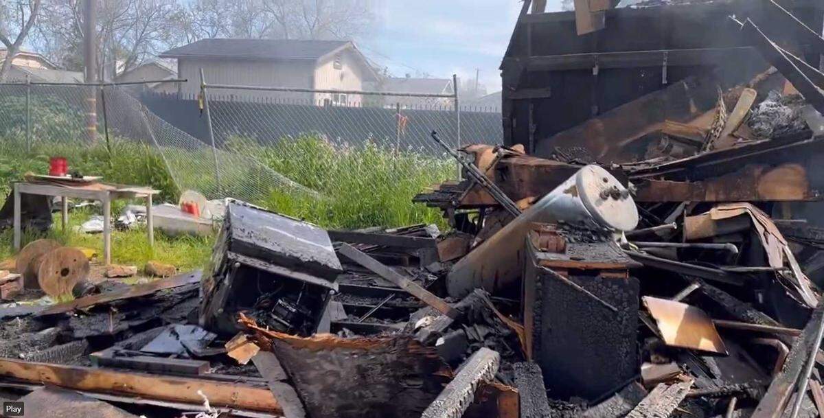 The Sacramento Fire Department battled a blaze at the former Victory Tabernacle Family Worship Center on Wednesday, responding to the area for a third time in less than one month.