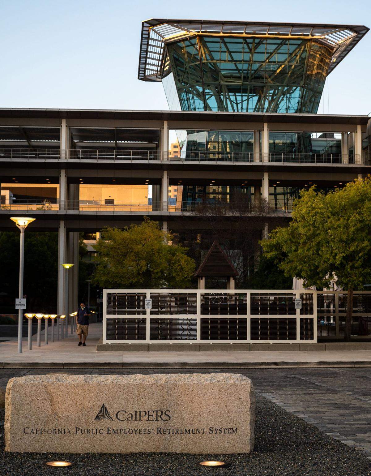 The California Public Employees’ Retirement System, or CalPERS, headquarters buildings are photographed Thursday, Sept. 16, 2021, in downtown Sacramento.