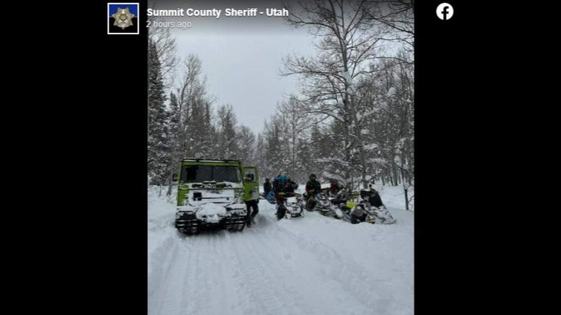 Two snowmobilers were rescued Feb. 22 after they were left stranded overnight, Utah search and rescue teams said.