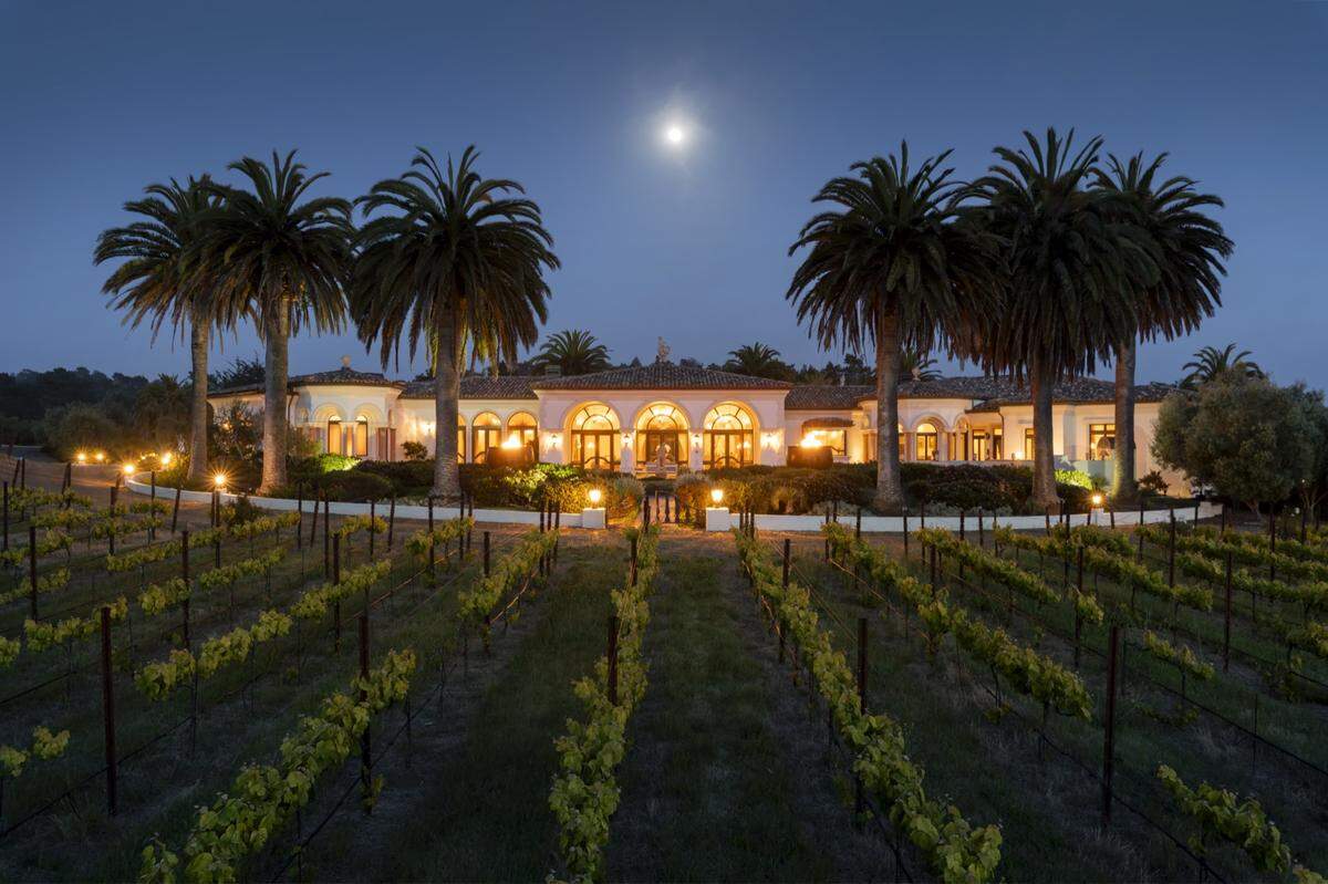 The main residence at the Cambria estate spans 32,000 square feet with 12 bedrooms.