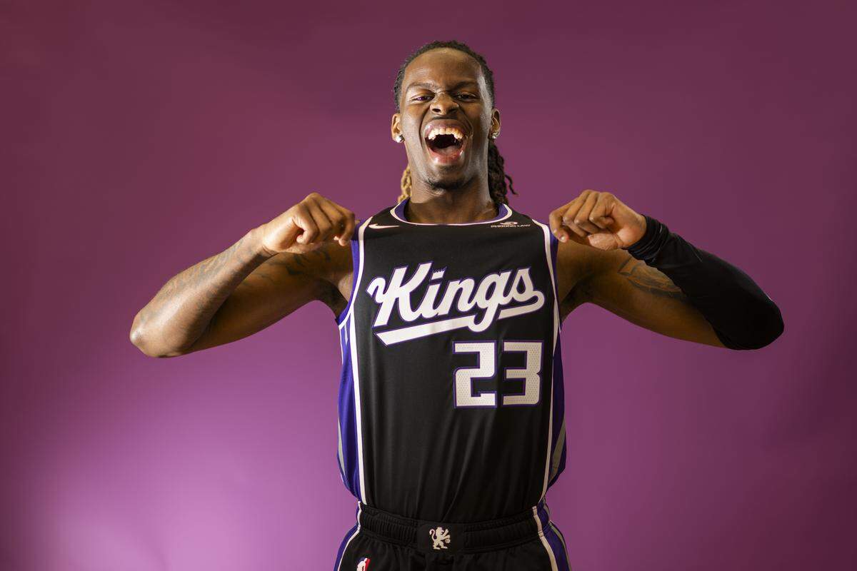 Sacramento Kings guard Keon Ellis (23) during media day at Golden 1 Center on Monday.