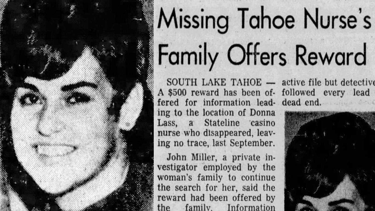 A photo illustration of a Sacramento Bee article from 1971 chronicling the disappearance of Donna Lass. On Wednesday, Dec. 27, 2023, officials in Placer County announced the identification of Lass as the skull found in 1986 along Highway 20 near Yuba Pass and Emigrant Gap.