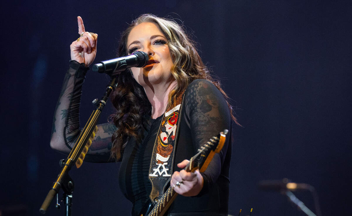 Grammy and County Music Award-winning singer-songwriter Ashley McBryde performs at the GoldenSky Country Music Festival at Discovery Park in Sacramento on Sunday, Oct. 20, 2024.