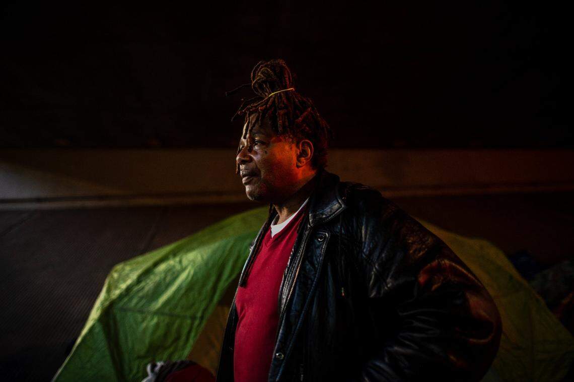 Mark Jordan, 52, said Friday he found his friend Karen Hunter, 57, at 10pm Tuesday night dead in her tent at a homeless camp on 26th Street under the W-X freeway in Sacramento. “The elements killed her,” he said.