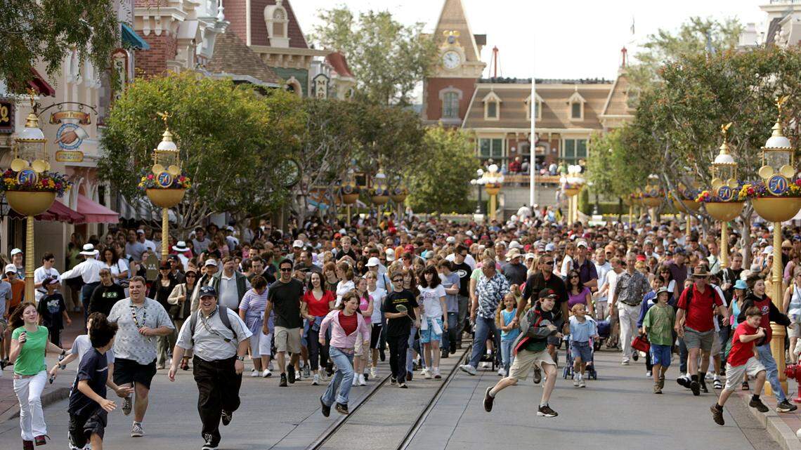 Disneyland launched its ticket and reservation system Thursday for the park’s reopening and hopeful park goers are waiting for hours to get their tickets.