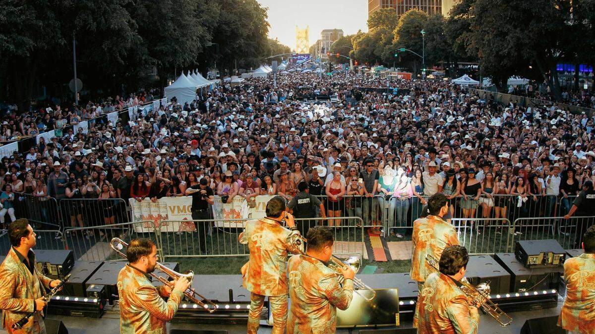 Banda El Recodo performs on the main stage of the Jalo Festival on Sunday, Aug. 31, 2025. More than 40,000 people attended the two-day event on Capitol Mall.