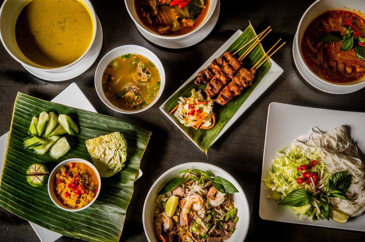 A spread of southeast Asian food is ready to serve at S.E.A. Bowl in Elk Grove on Monday, Dec. 7, 2020. The restaurant is among those offering gift cards.