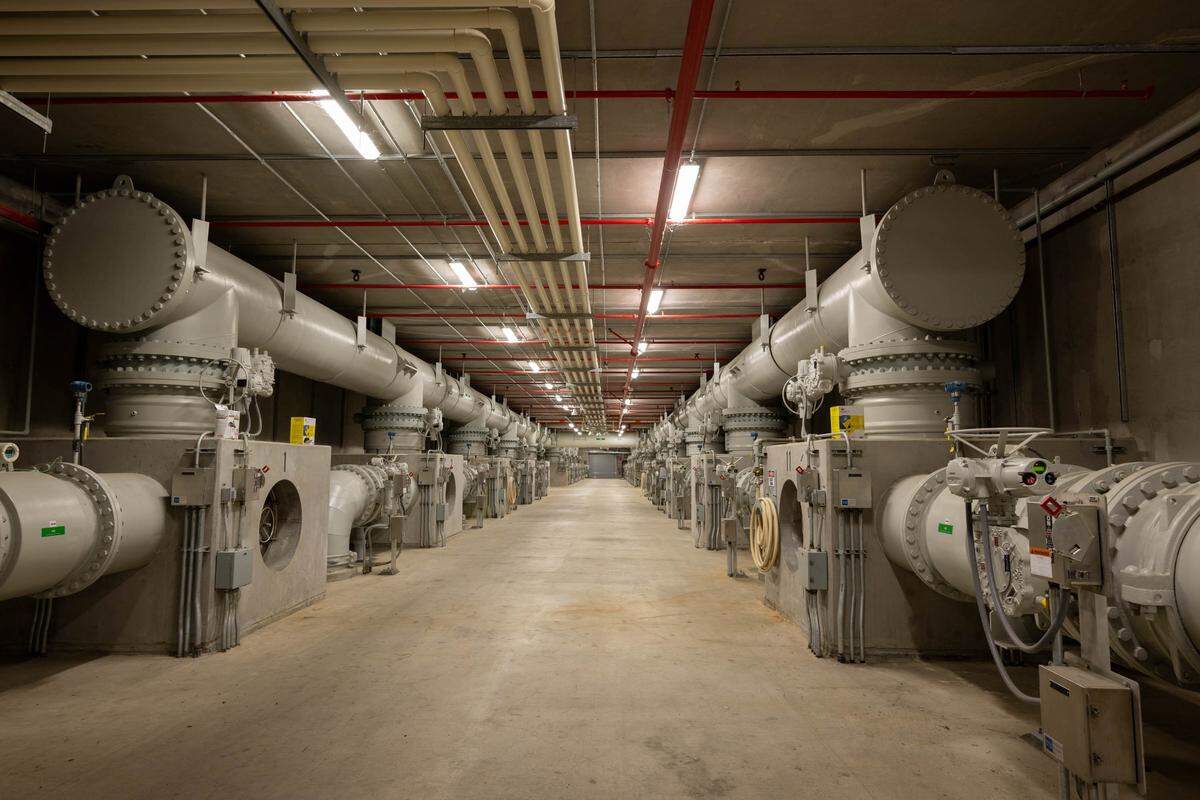 Pumps move treated water through the EchoWater Resource Recovery Facility, a wastewater treatment plant that serves much of Sacramento County, on Wednesday, May 20, 2026.