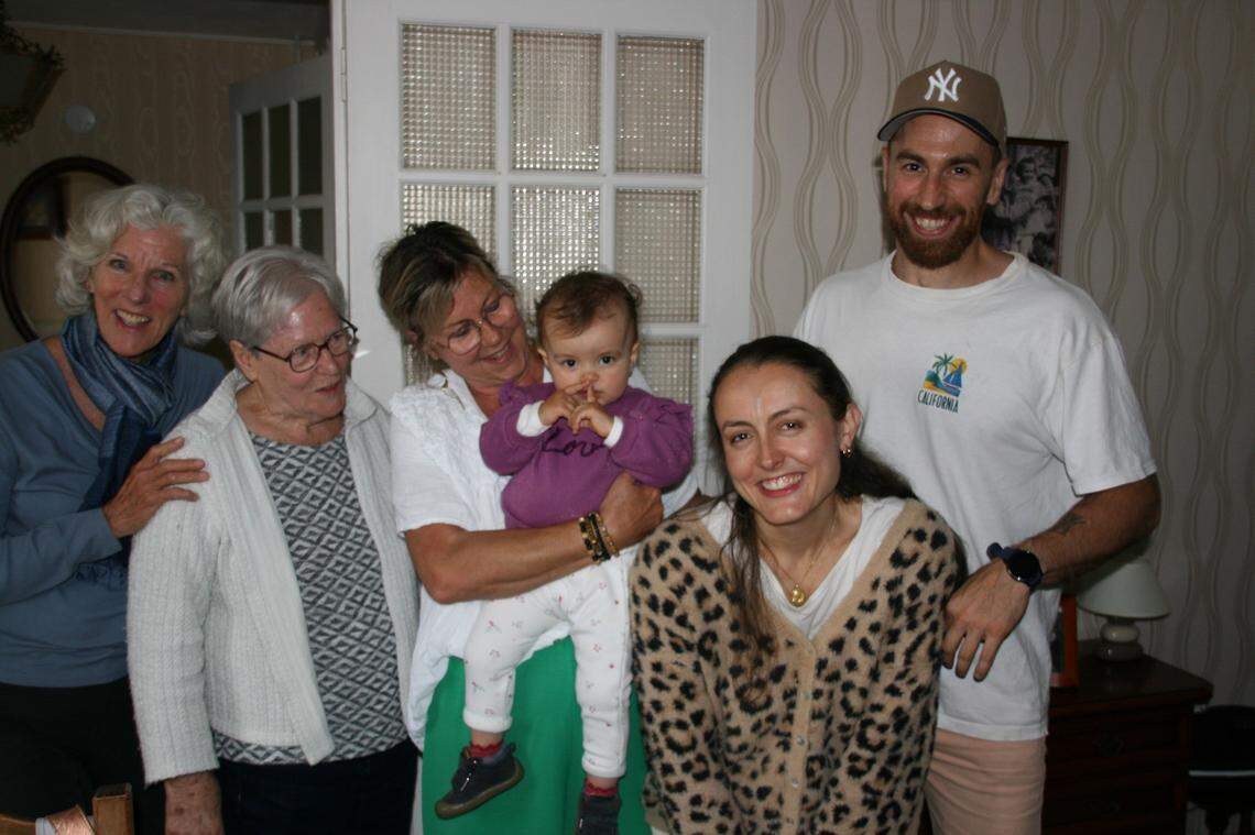 Four generations of the Des Clos family.