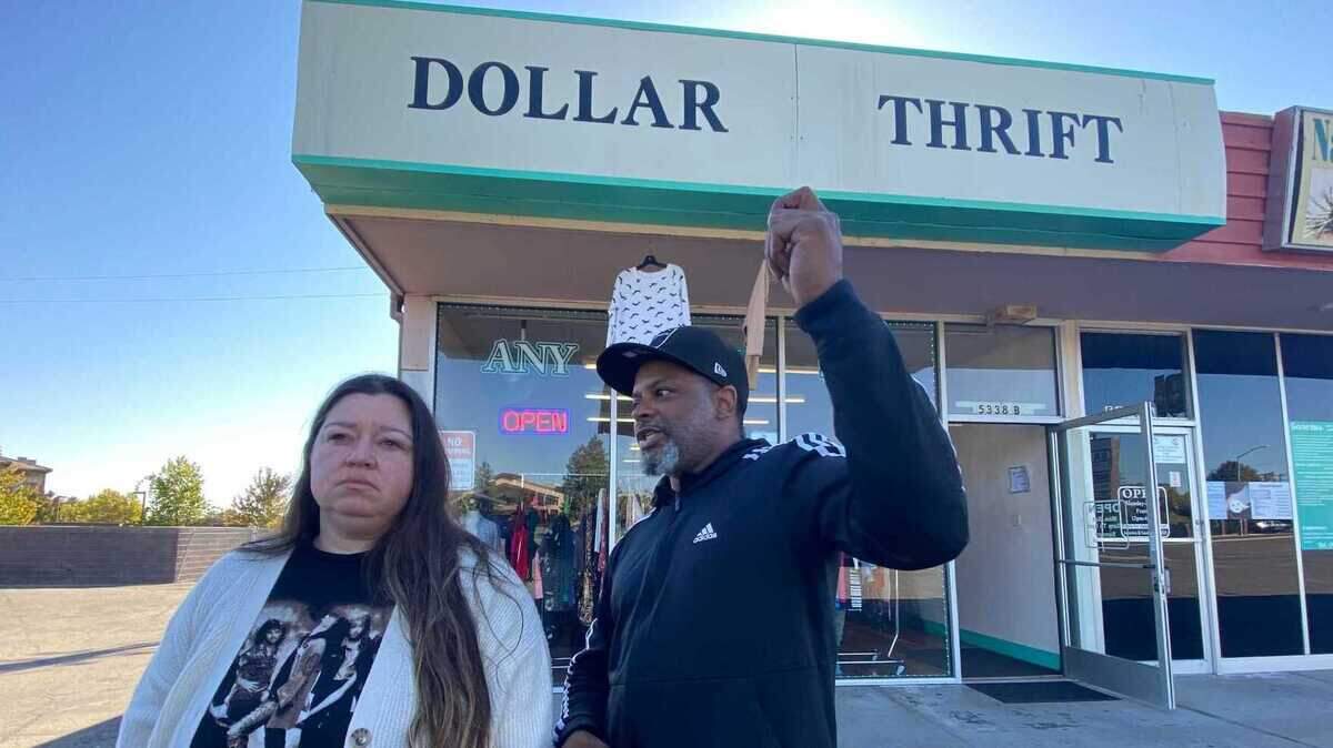 Melissa Jones, left, and her husband, Thomas, described being attacked at their store, Dollar Thrift, on Auburn Boulevard in Old Foothill Farms. Two suspects were arrested in connection with the assaults.