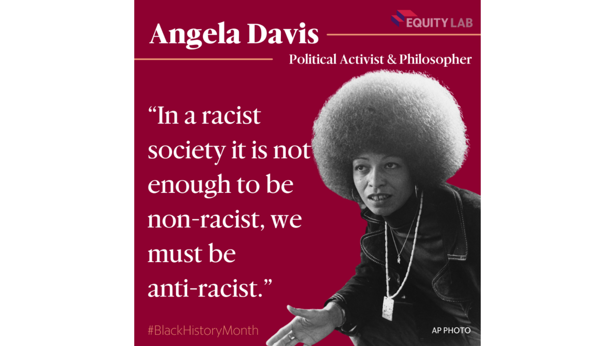 Angela Davis quote from Equity Lab social media