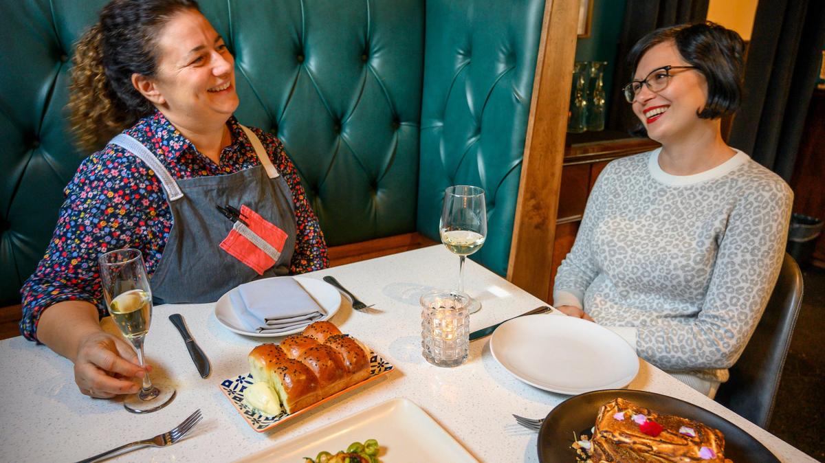 Shangri-La chef Jodie Chavious, left, and owner Sommer Peterson, right, say they created a restaurant where people can enjoy themselves.