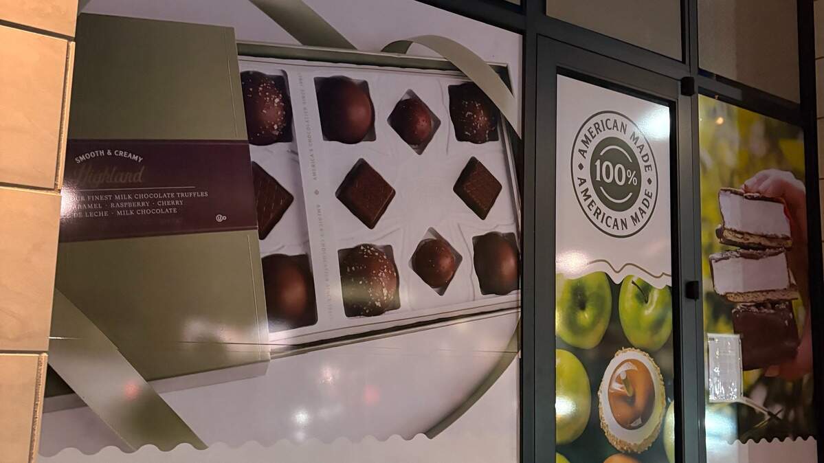 Rocky Mountain Chocolate Factory at Palladio in Folsom is pictured March 30. The chocolate retailer opened Monday and is operating regular business hours.