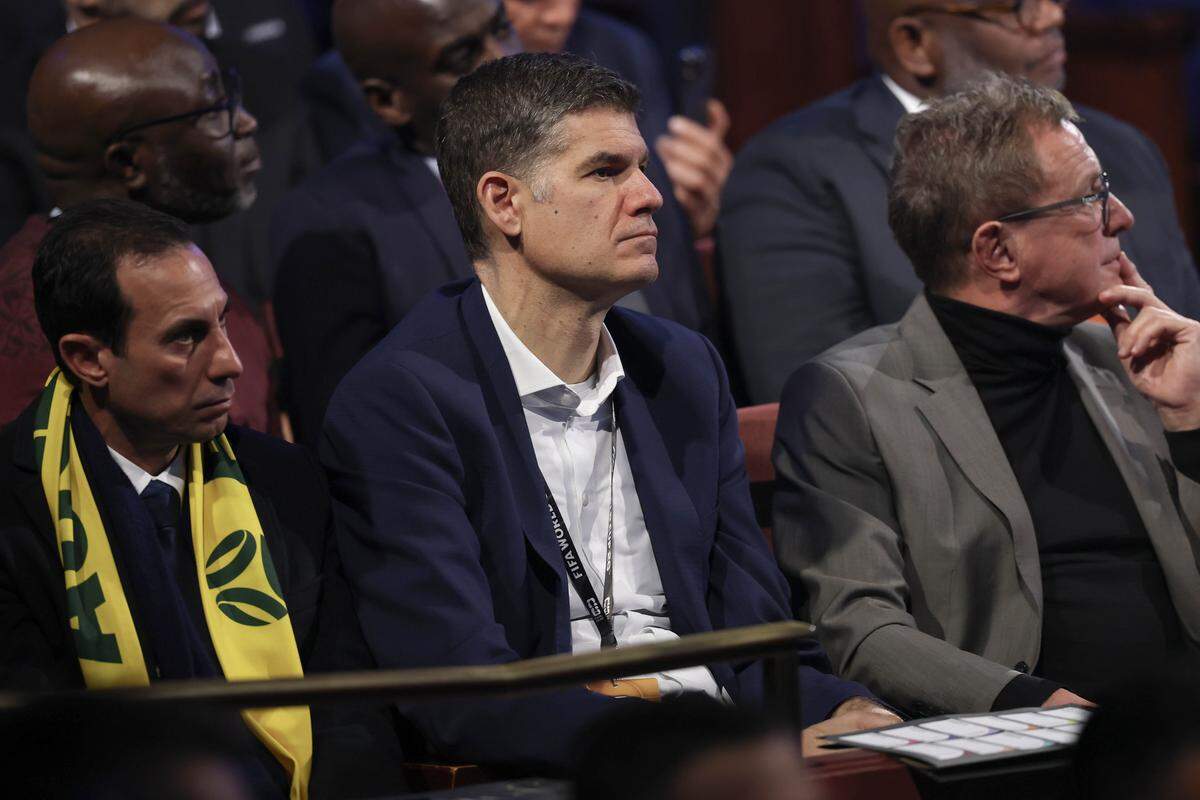 Tony Popovic, coach of Australia's soccer team, attends the 2026 World Cup draw at John F. Kennedy Center for the Performing Arts on Friday in Washington, D.C. His team will play in Group D.