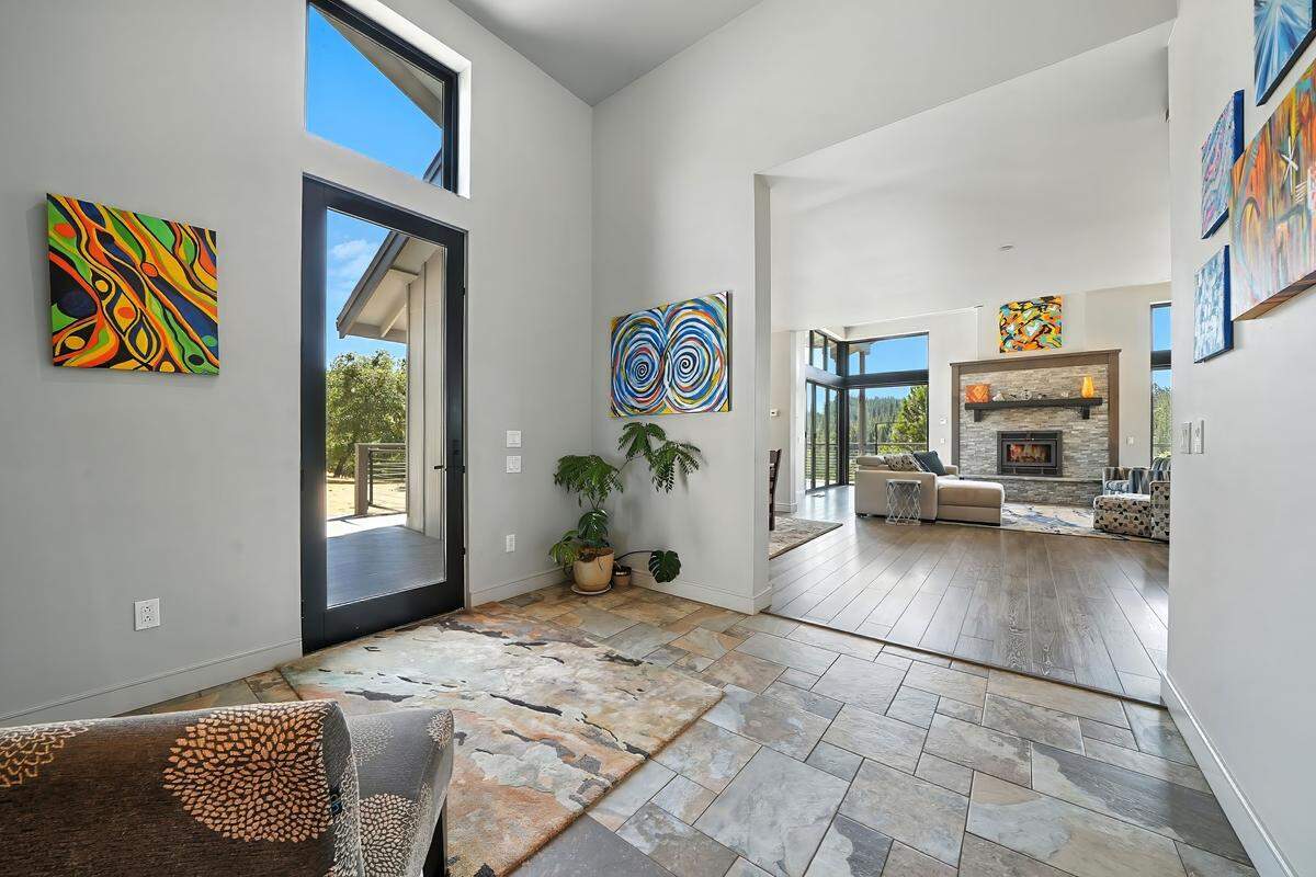 The nearly 2,000-square-foot contemporary home has two bedrooms and two bathrooms.