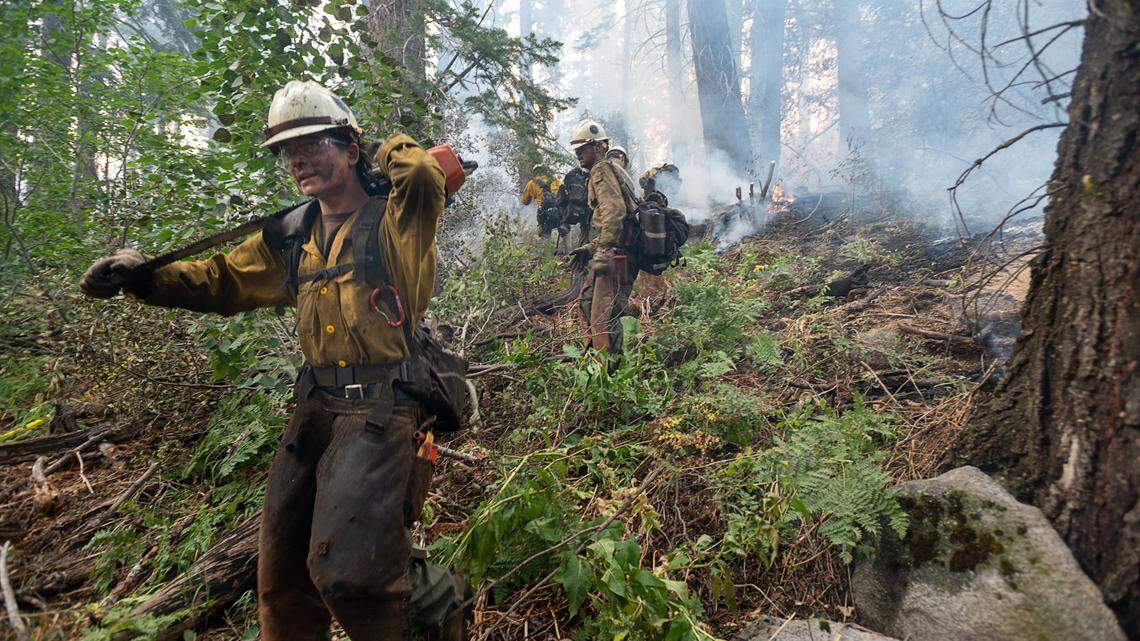 Caldor Fire grows minimally near Tahoe as winds stay calm, but spot fires linger