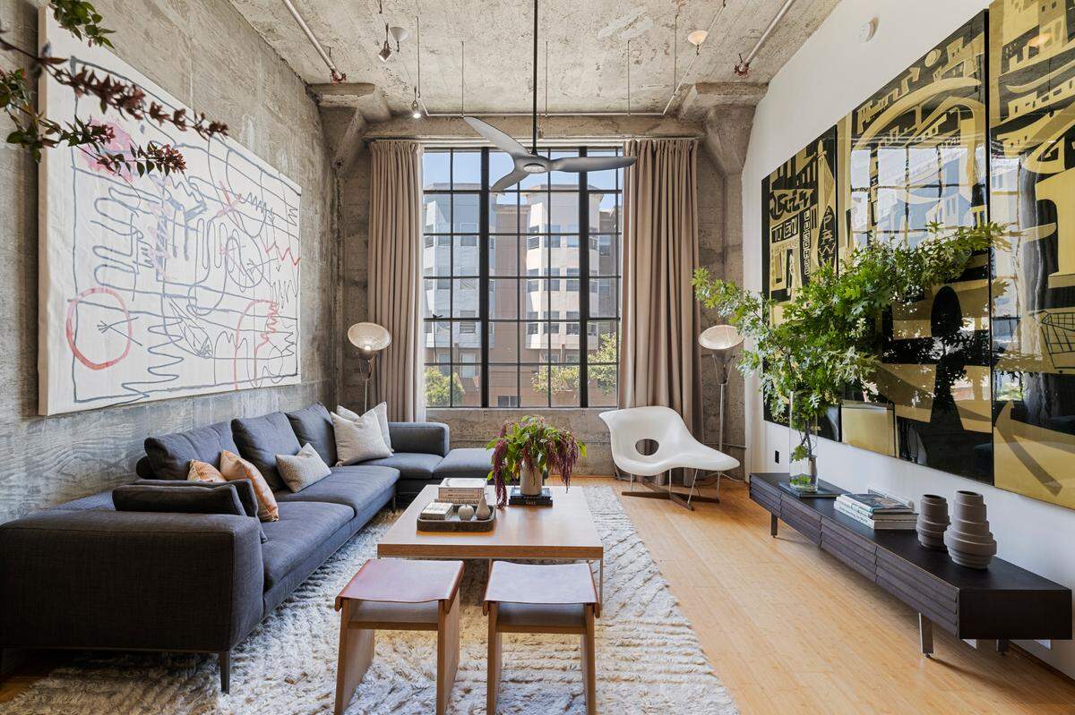The mega loft is the result of a renovation combining three units in a SoMa district building in San Francisco.