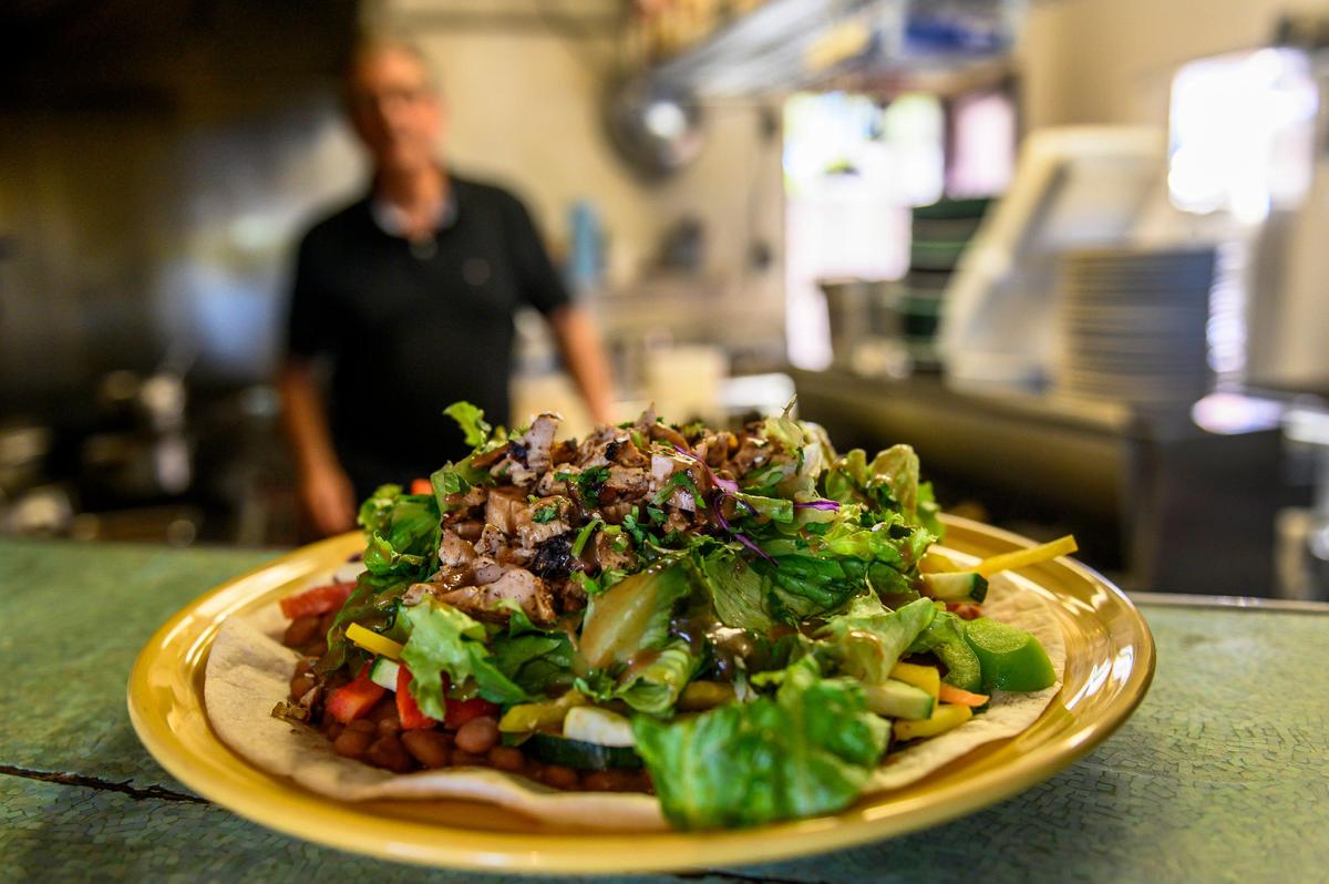 A Sonoran Salad with charbroiled chicken waits to be served at Nopalitos Southwestern Café in East Sacramento on Tuesday, Oct. 2, 2019. It was a selected by a reader as a “You Gotta Try This,” dish.
