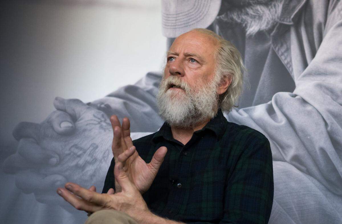 Xander Berkeley, who portrays Harris in the movie “No Address” based in Sacramento, is photographed Friday, March 24, 2023, at the film’s offices on Del Paso Boulevard.
