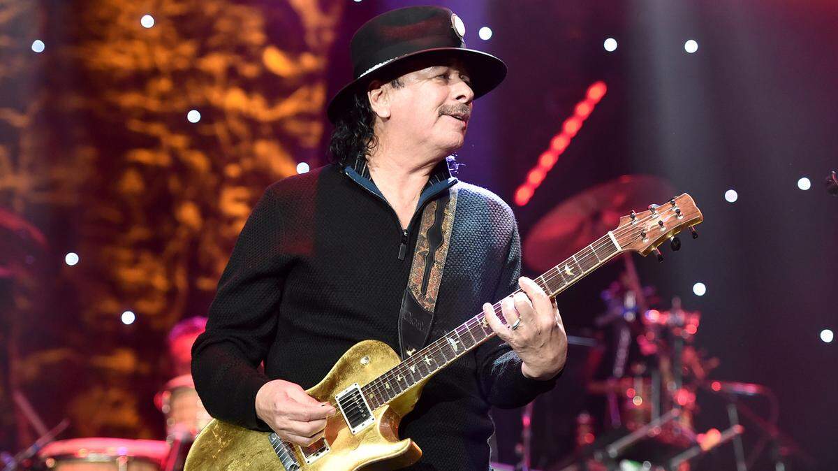 Carlos Santana performs onstage during the Pre-Grammy Gala and Grammy Salute to Industry Icons Honoring Sean “Diddy” Combs on Jan. 25, 2020, in Beverly Hills. The Grammy Award-winning rock star will take the stage at the California Mid-State Fair in Paso Robles on July 23, 2022.