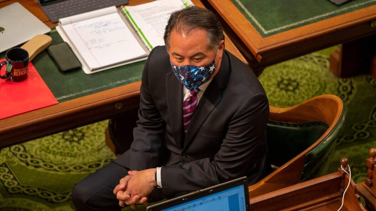 Assemblyman Phil Ting, a San Francisco Democrat and chair of the Assembly Budget Committee, said the plan preserves supportive services and maintains education funding at a time when Californians need safety nets more than ever, at the California State Capitol on Monday June 15, 2020.