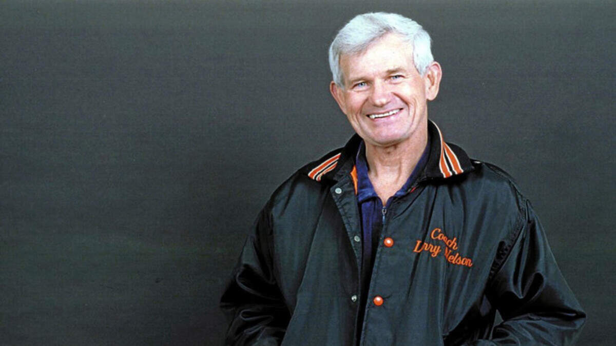 Larry Nelson, the founding wrestling coach at Vacaville High School, is seen in this undated file photo. Nelson died Friday at the age of 90.