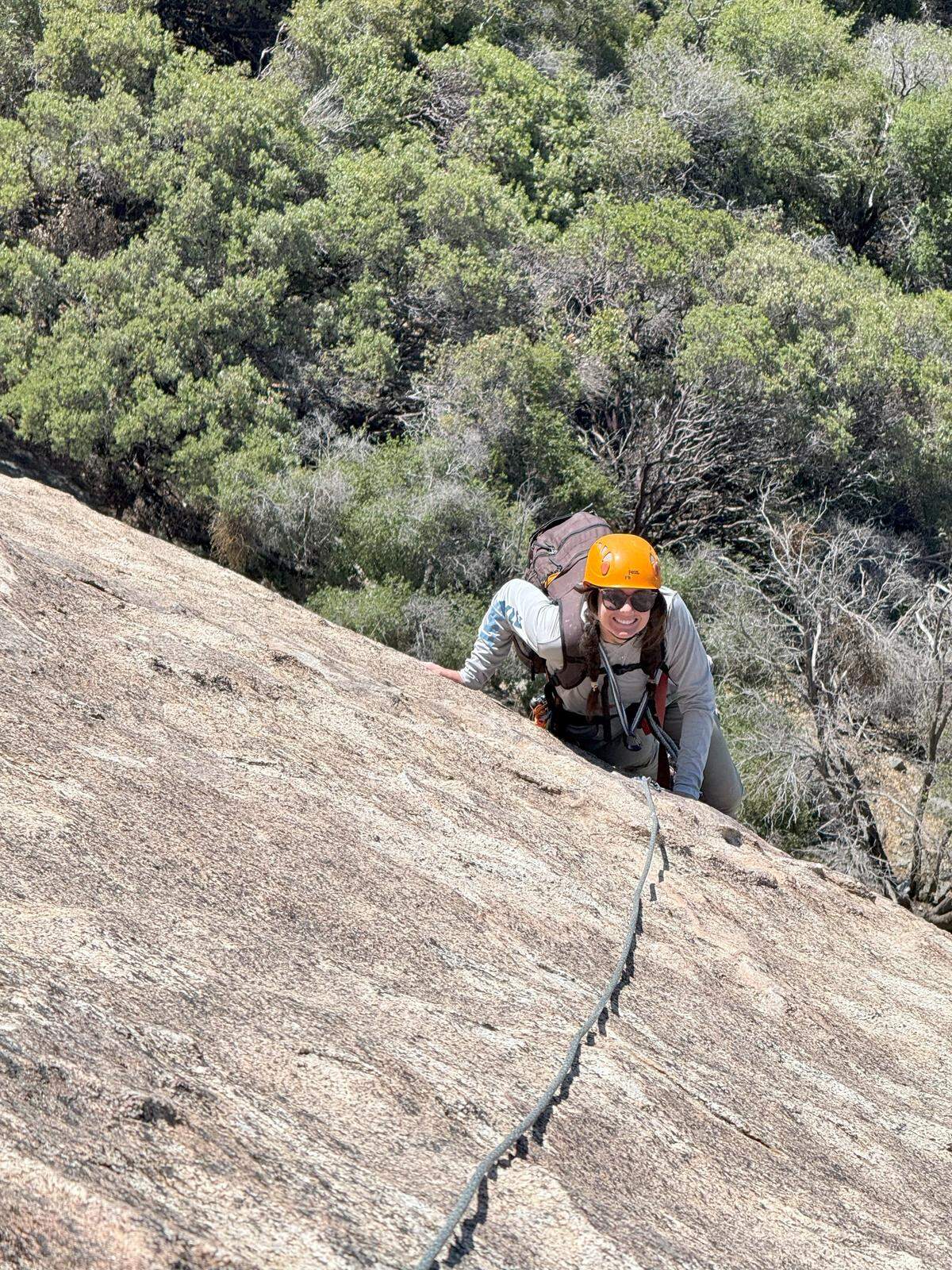 Marissa Neely climbing Elephant Rock.