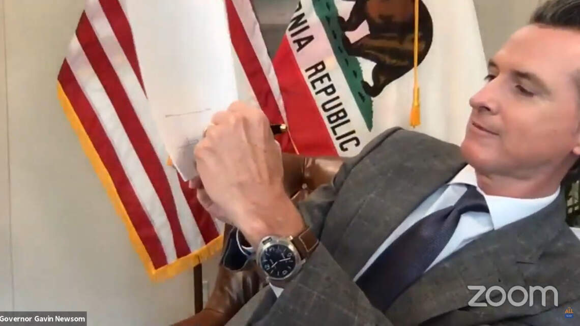 Who would veto a drug treatment bill liked by conservatives and liberals? Gavin Newsom