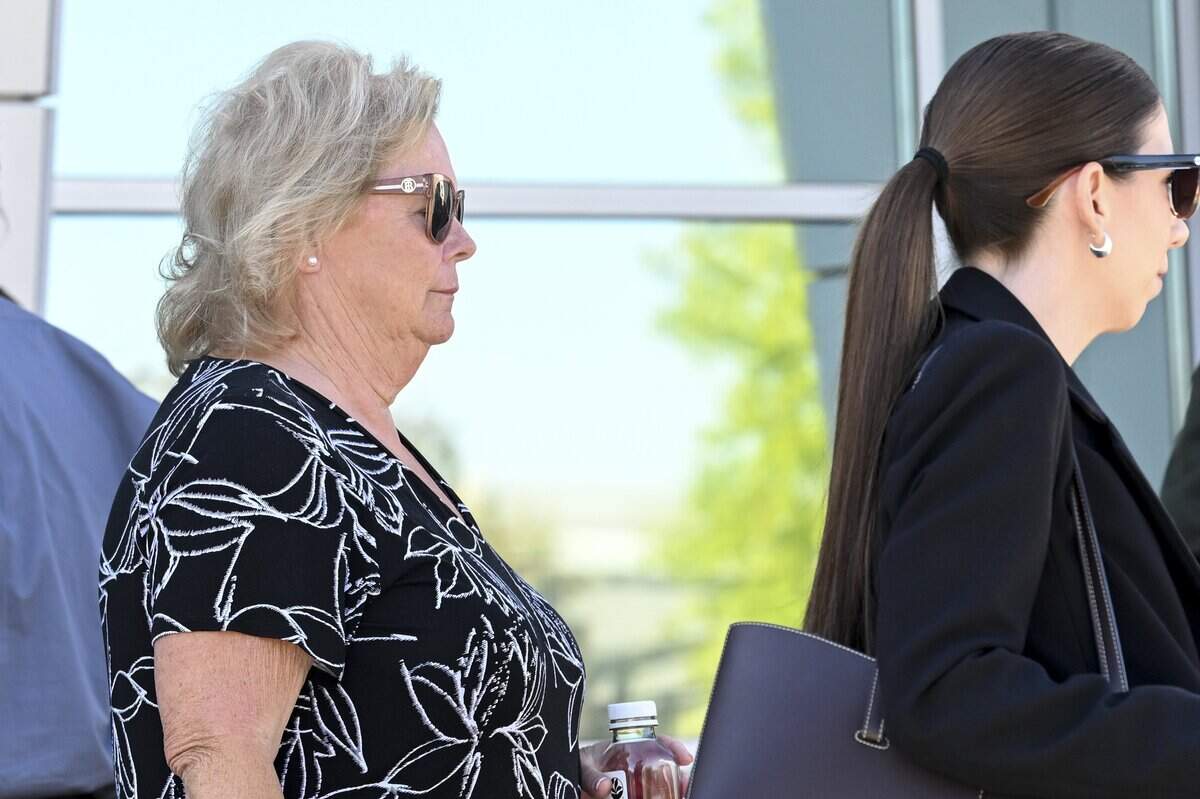 Terry Lynn Lawhead-Steele leaves the Placer Superior Court in Roseville on Tuesday after being sentenced to time already served in jail and two years probation on a felony charge of accessory for helping her brother, James Lawhead Jr., hide from authorities.