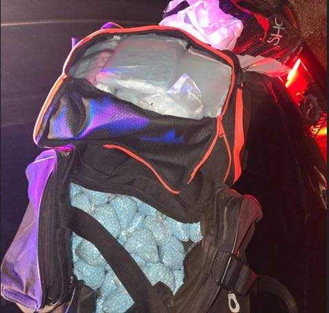 Investigators in an October 2024 traffic stop near the Sacramento International Airport found and seized 330,000 pills weighing over 60 pounds and suspected of containing 10 to 15 million lethal doses of fentanyl.