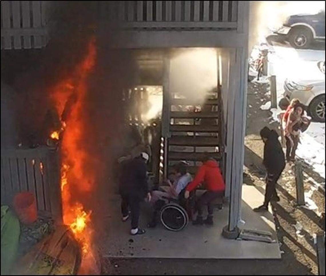 Apartment building fire in Anchorage, Alaska on Oct. 30, according to federal prosecutors