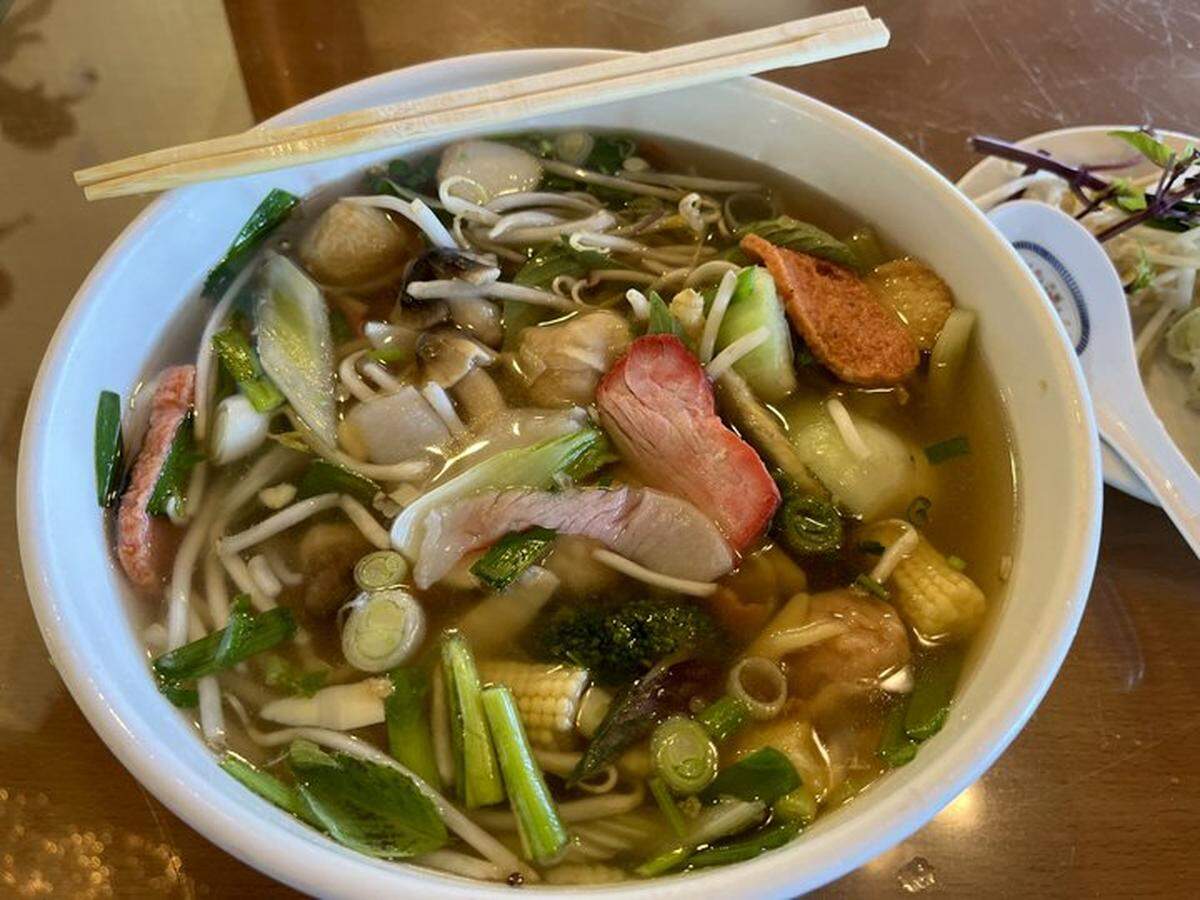 The wor wonton soup served at Pho ABC in Citrus Heights.