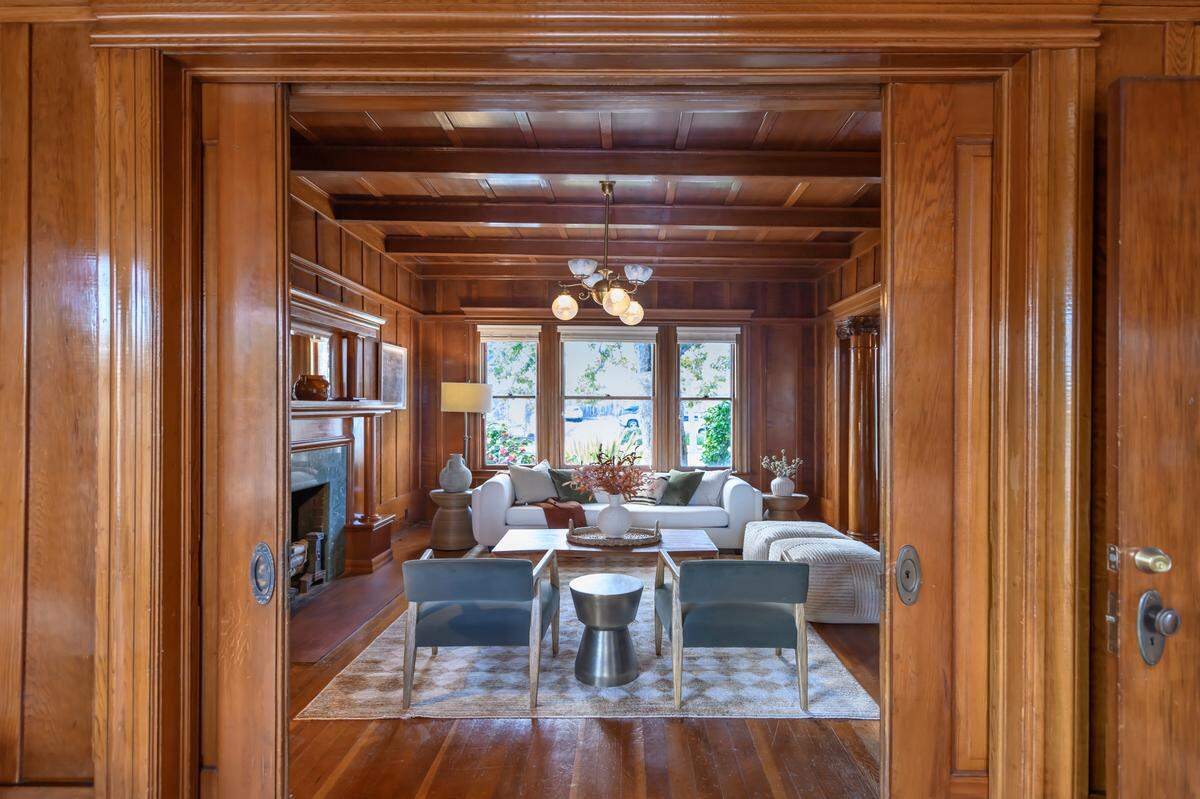 The listing offers a buyer a home that is the “epitome of turn-of-the-century workmanship, and the architectural significance of a Brainerd Jones masterpiece,” according to the property description.