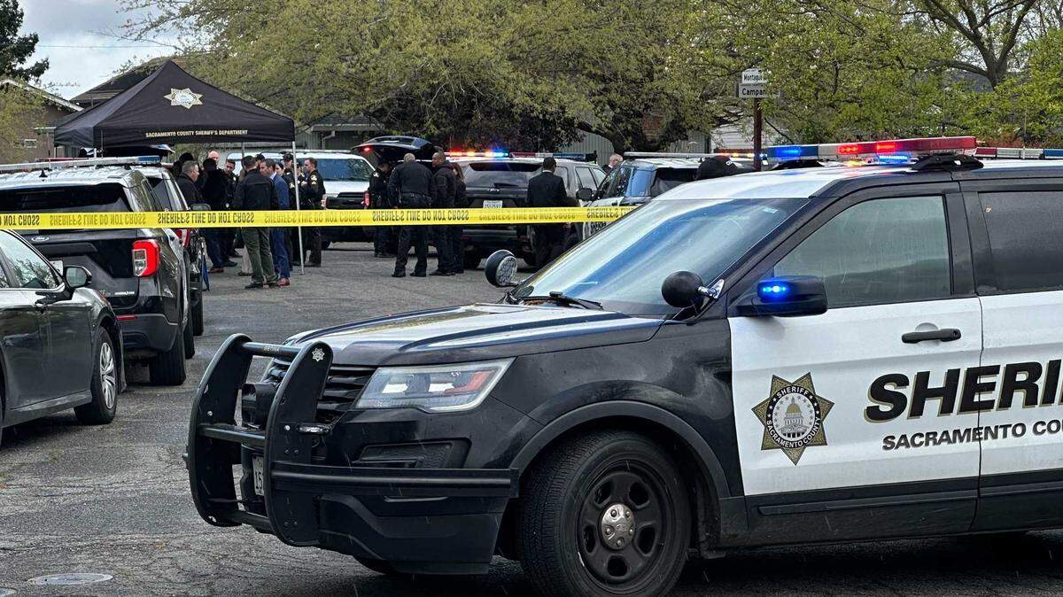 Deputies and investigators work at the scene of an officer-involved shooting on Saturday, March 23, 2024, in Rio Linda. A 36-year-old man with a knife was shot and killed by deputies during a mental health crisis call.