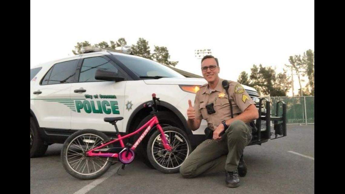 Sonoma County sheriff’s deputies say Alexander Edwards, 36, tried to escape arrest by stealing a girl’s pink bicycle but wound up in custody after hiding in a house during a manhunt, authorities say.