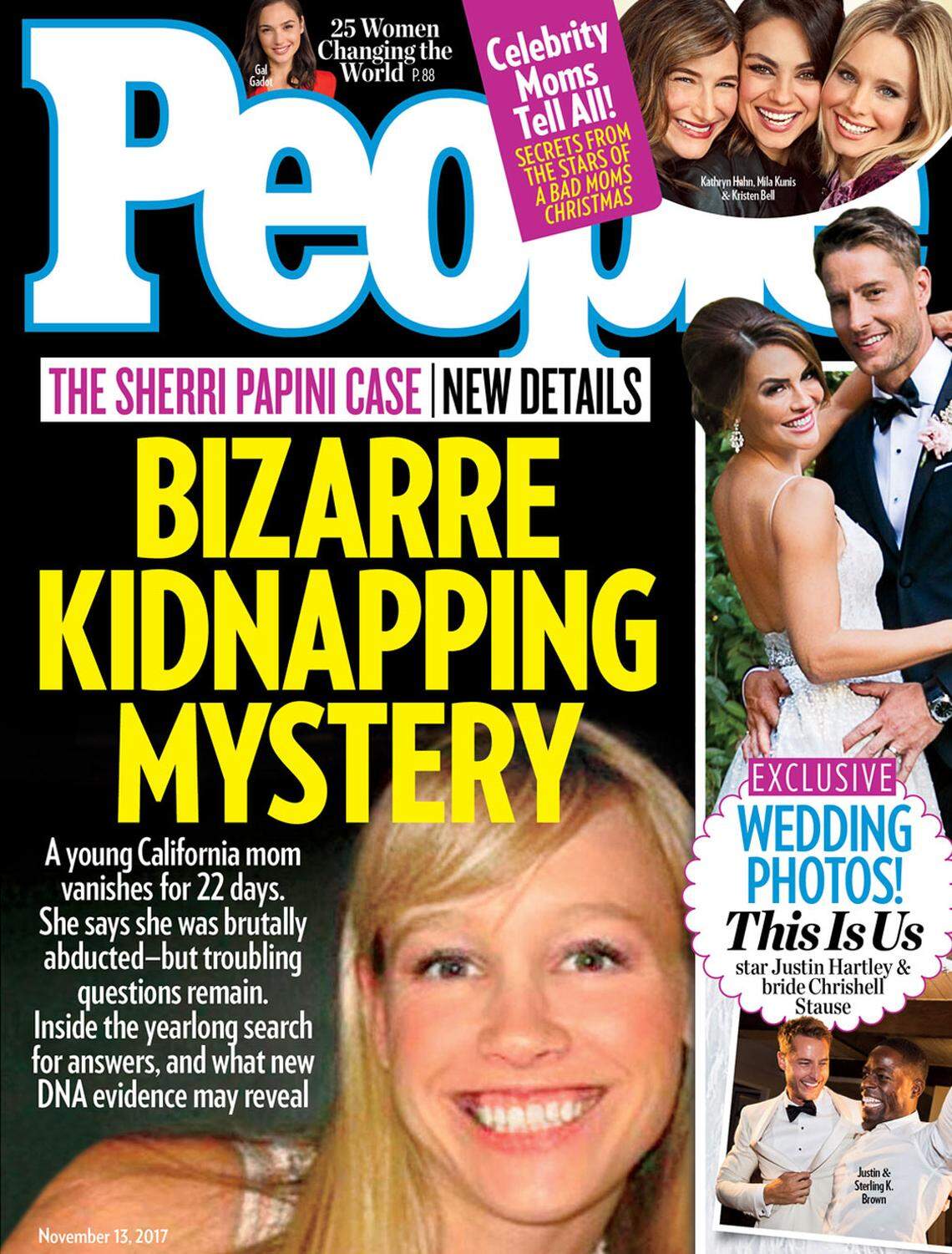 Published about a year after the alleged abduction, a headline on a November 2017 People magazine cover about Sherri Papini reads: “She says she was brutally abducted – but troubling questions remain. Inside the yearlong search for answers, and what new DNA evidence may reveal.”