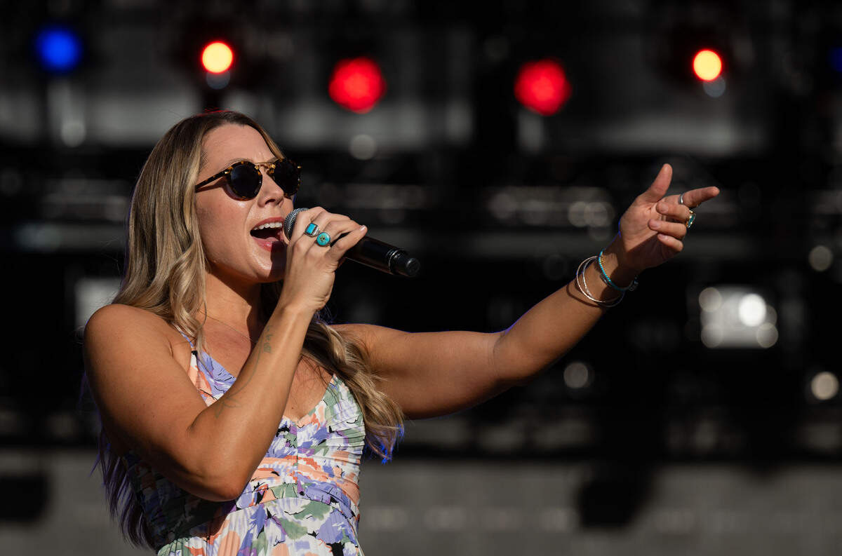 Southern Californian singer-songwriter Colbie Caillat performs at the GoldenSky Country Music Festival at Discovery Park in Sacramento on Sunday, Oct. 20, 2024.