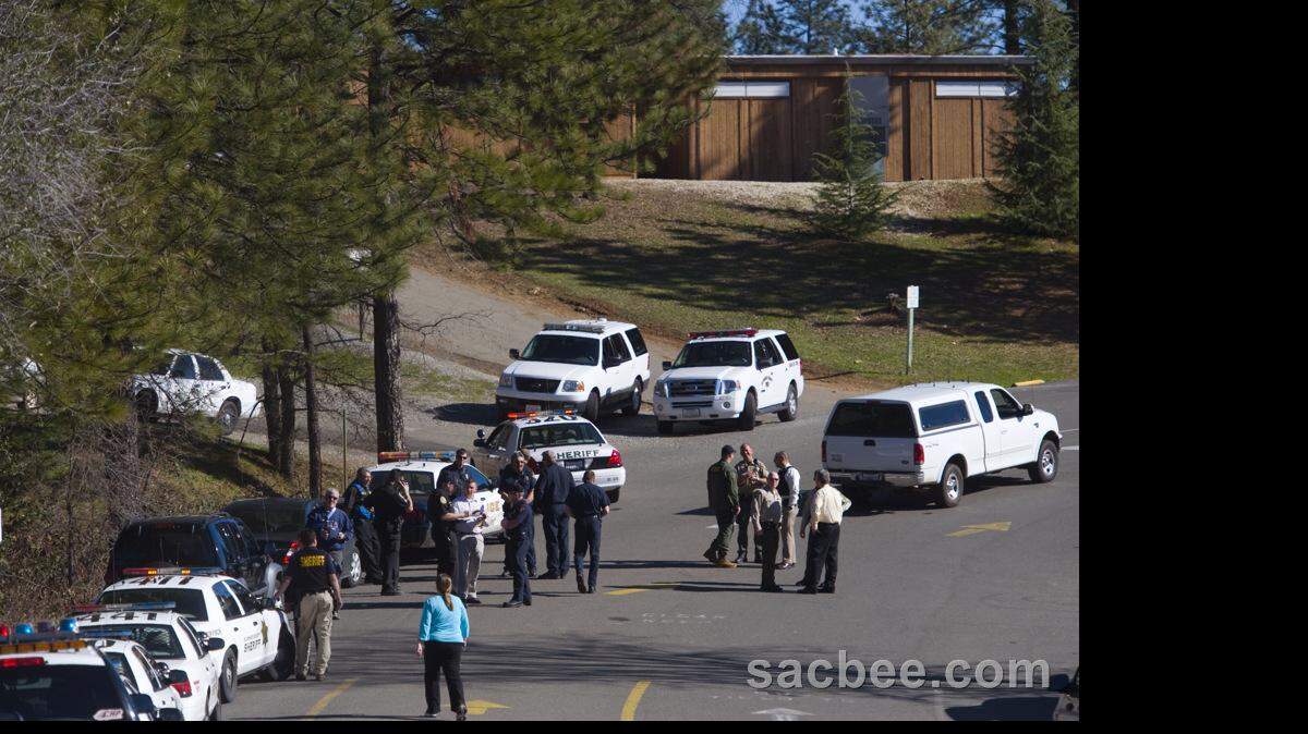 Officials gather at Louisiana Schnell School where the principal was shot by the school custodian.
Sam LaCara, the principal at Louisiana Schnell Elementary School in Placerville, was shot to death today in his office on campus.
LaCara, 50, died at Marshall Hospital from a single gunshot wound, the police chief said.
The suspected shooter has been identified as John Luebbers, 43, a custodian at the school. 
Luebbers was taken into custody at his home by El Dorado County sheriff's deputies. The police chief said he did not believe Luebbers had a previous criminal record.
Wednesday, February 2, 2011.