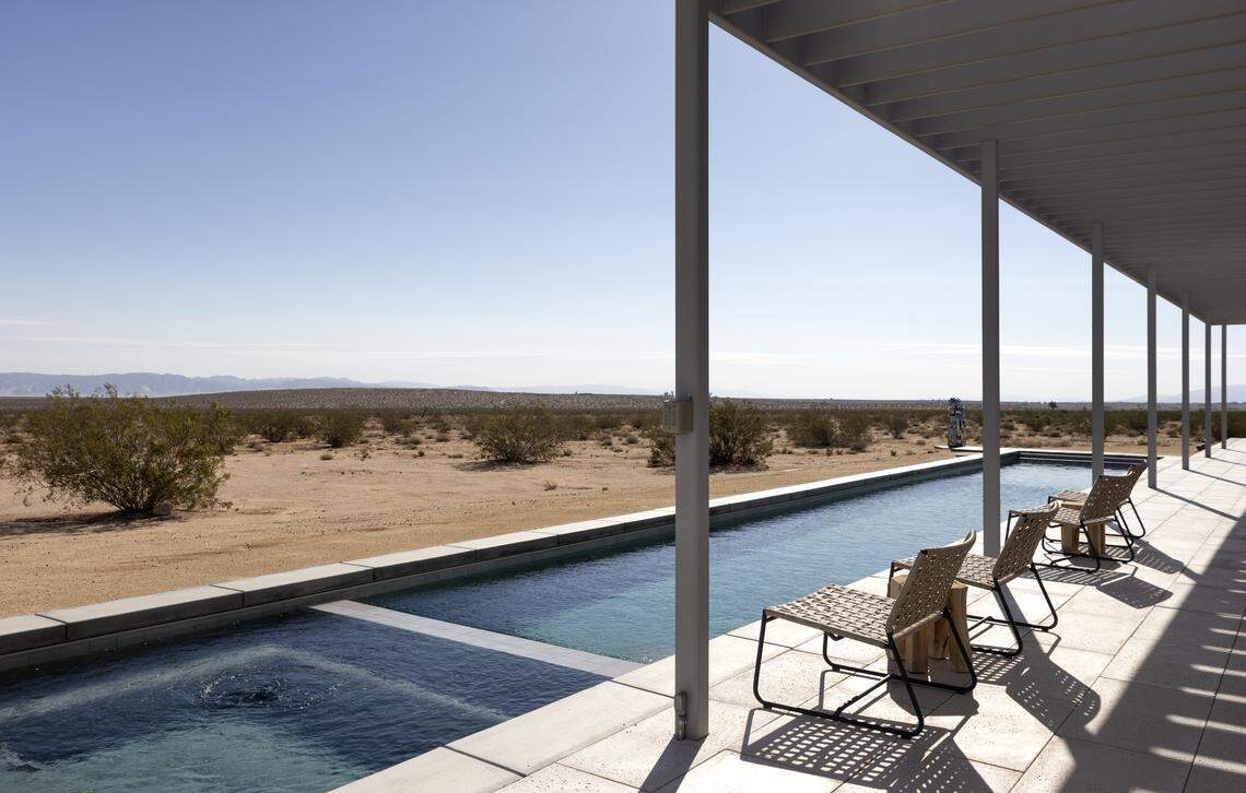 Saturn Haus is a four-bedroom, three-bathroom work of art framed by the vast expanse of Joshua Tree.