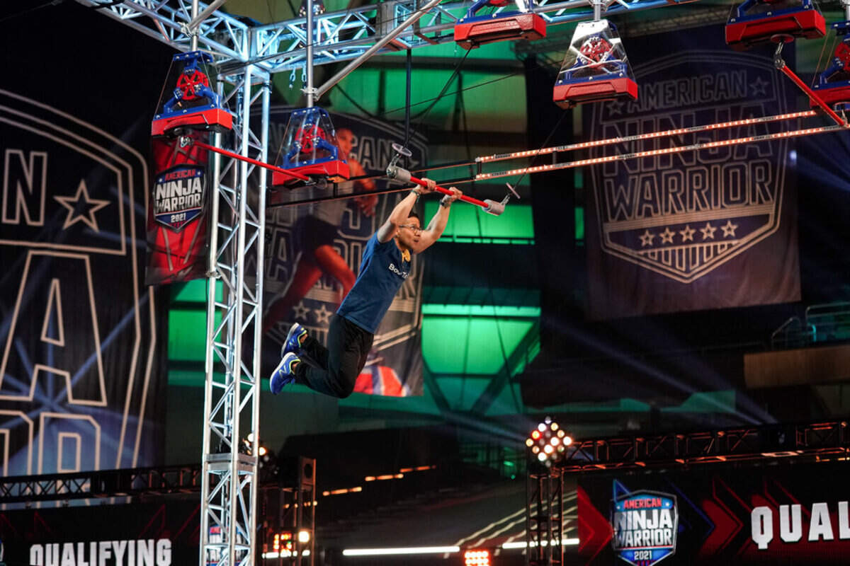 José Gomez, 40, competes in the semifinals of “American Ninja Warrior.” Gomez, who competed in the shows 13th season, is a resident of Folsom.